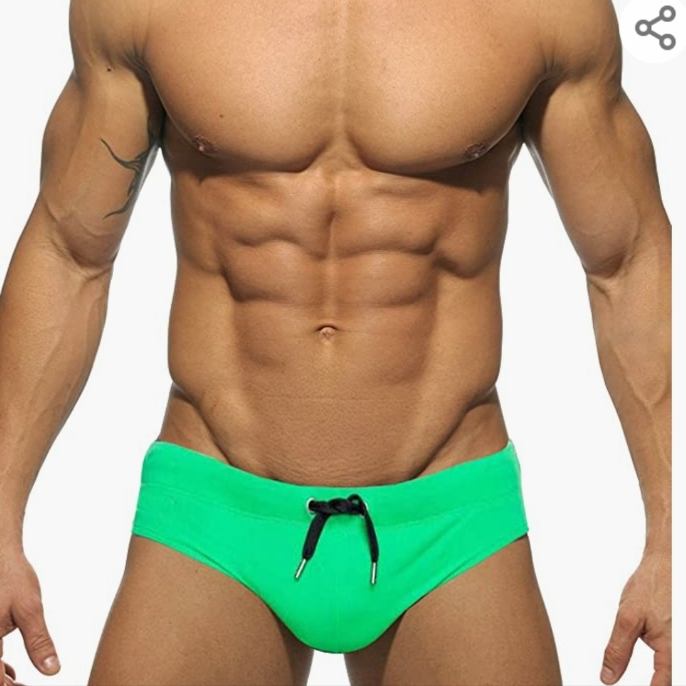 Lime Green MIZOK Swim Brief / Speedo